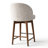 25.5" Swivel Upholstered Counter Stool With Solid Wood Legs-841093883