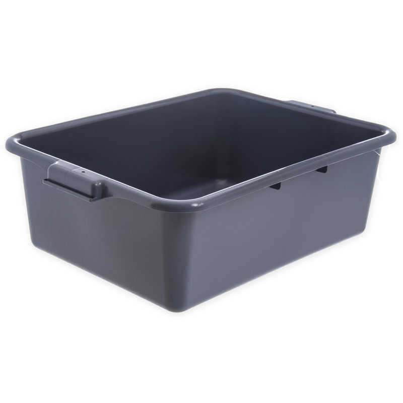 Carlisle Food Service Products Comfort Curve™ Polyethylene (HDPE) Bin, Gray, 5" H x 15" W x 20" D