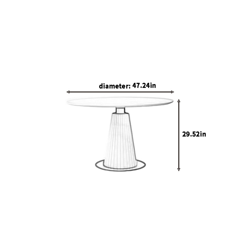 Table de salle à manger Thessing, H 29,52 po x L 47,24 po x l 47,24 po