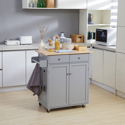 Carneisha Wood Kitchen Island