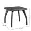 La table d'appoint d'extérieur grise à motif de faux, ajoute du charme au patio, H 17,75 po x P 17,75 po, offre une solution pratique, H 16,94 po