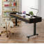 Italian Minimalist & Light Luxury Tempered Glass Height-Adjustable Desk-1608637328