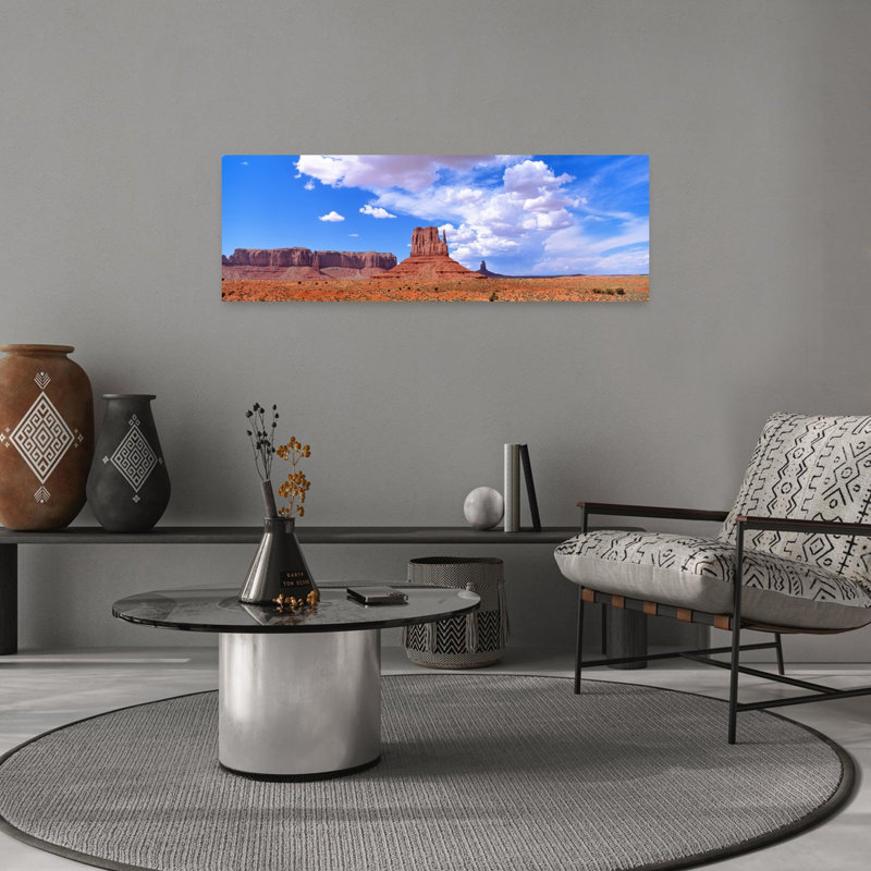 Monument Valley Tribal Park, Az, États-Unis, paysage abstrait contemporain, art mural, H 12 po x l 36 po