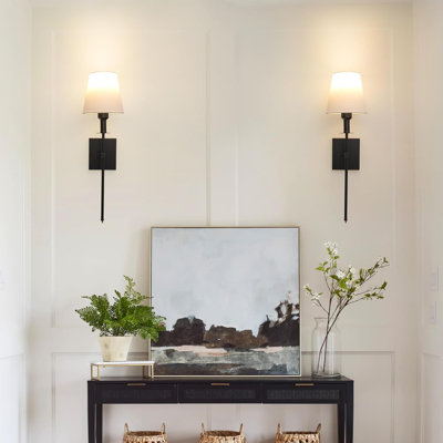 Wall Light Battery Operated Sconce Set of 2,not Hardwired Fixture,Battery Powered Wall Sconce