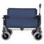 Chariot pliant 3 en 1 avec siège de banc - capacité de 500 lb, pneus de plage 9 po x 4 po pour le camping et la plage, bleu foncé-123510029