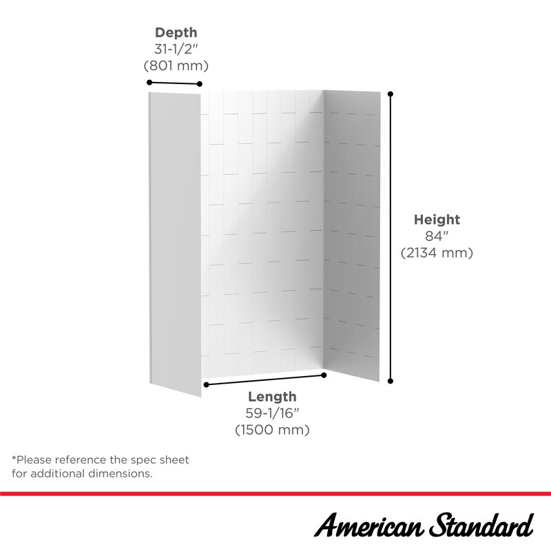 Aspirations murales en plastique / acrylique, Argent/blanc, H 84 po x l 59,06 po x P 31,5 po
