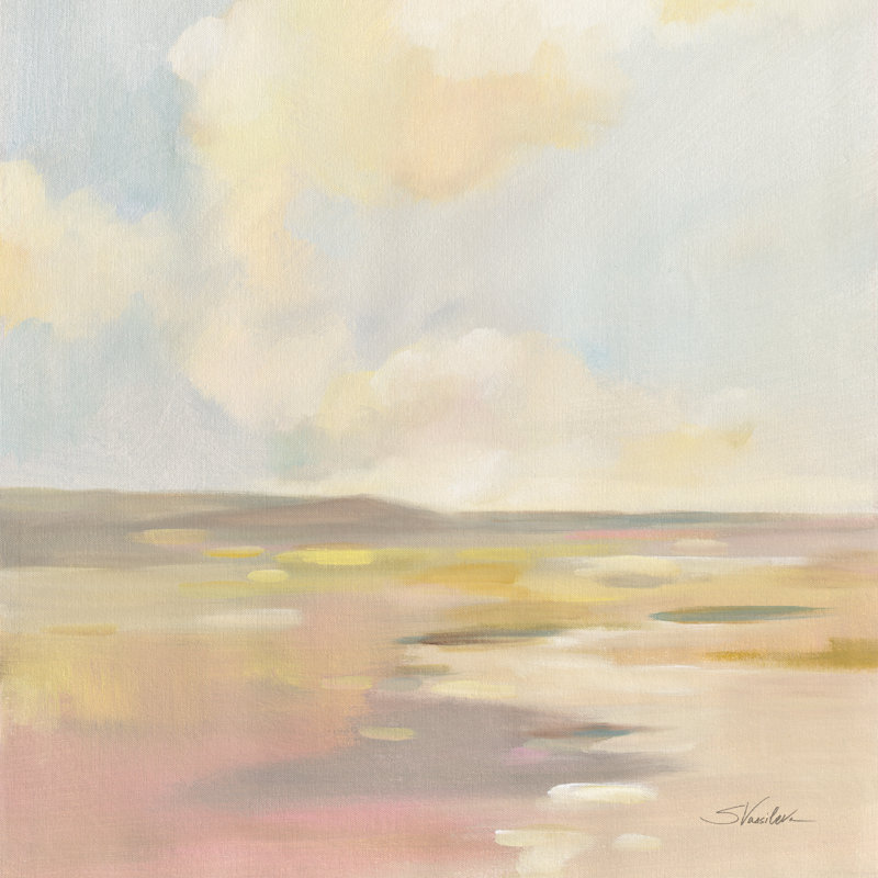 Light Cloud by Silvia Vassileva - Wrapped Canvas Painting, 46cm H x 30cm W x 3.8cm D