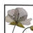 Metal Floral Black Wall Decor with Green and Orange Accents Set