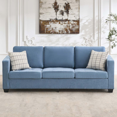 Canapé de 89 pouces, canapé surdimensionné à 3 places, canapé en tissu de chenille avec accoudoirs larges et coussin amovible
