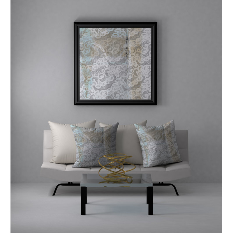 Abstract Reversible Throw Pillow, 24" x 24"