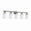 Luminaire de salle de bain moderne 5 lumières avec abat-jour en verre givré blanc laiteux nickel satiné-129900043-129900046-129900051