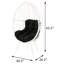 Chaise de jardin avec coussin amovible en mousse de jardin - noir / blanc confortable noir et blanc