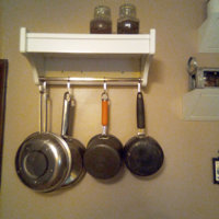 Red Barrel Studio® Metal Rectangle Wall Mounted Pot Rack & Reviews