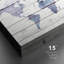 «World Map on White Wood Panels Places Country», reproduction d'art sur toile tendue-74177806