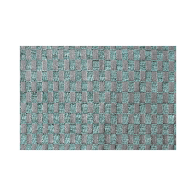 Bloom Damier Fabric, Porcelain Blue