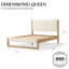 Lit tapissier en bois massif Tagen Maura-704080227