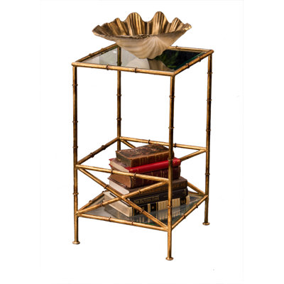 Keven Glass Top End Table