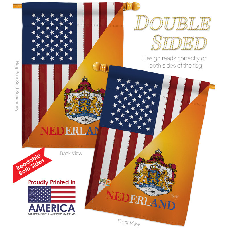 Ensemble de 2 drapeaux de maison 2 côtés en polyester 40 x 28 po amitié impressions