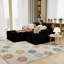 Canapé inclinable de 73,4 po en velours côtelé 2 places, canapé-lit rembourré avec coussin de siège et repose-pieds-129489864-129489867-129489869
