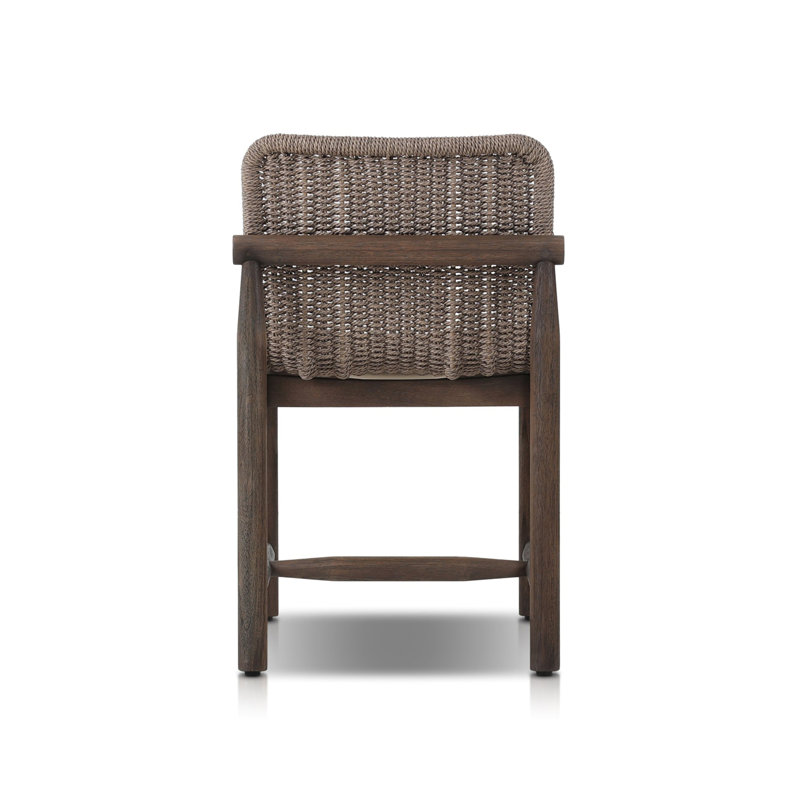 Dume Outdoor Dining Chair, Dark Gray/Dark Brown