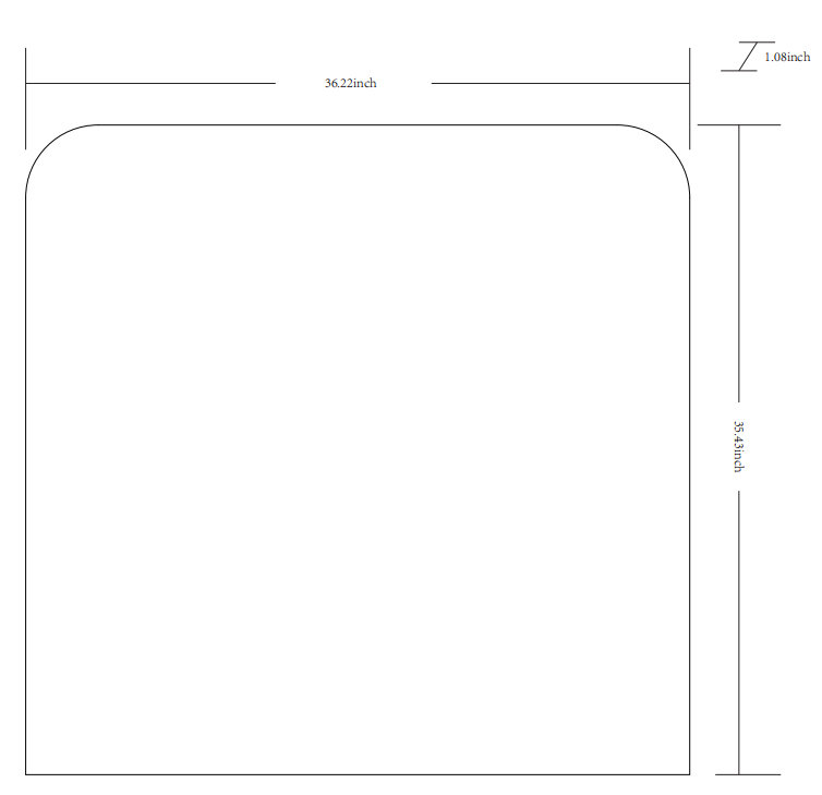 Destefano Essence Full Length Mirror, Black, 65" x 22"