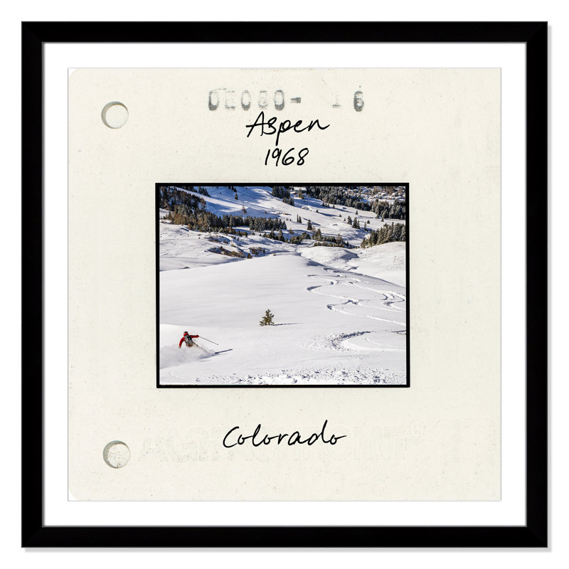 Aspen Print par CAD Designs, 37.5'' W x 37.5'' H, Matted Print, Satin Black