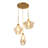 3- Light Creative Glass Flush Mount Pendant Light