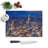 Glass Eiffel Tower Paris Skyline at Dusk in Abstract Chopping Board-49149655