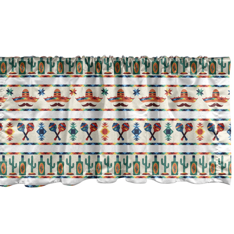Multicolore cantonnière Ambesonne, L 54 po x L 18 po