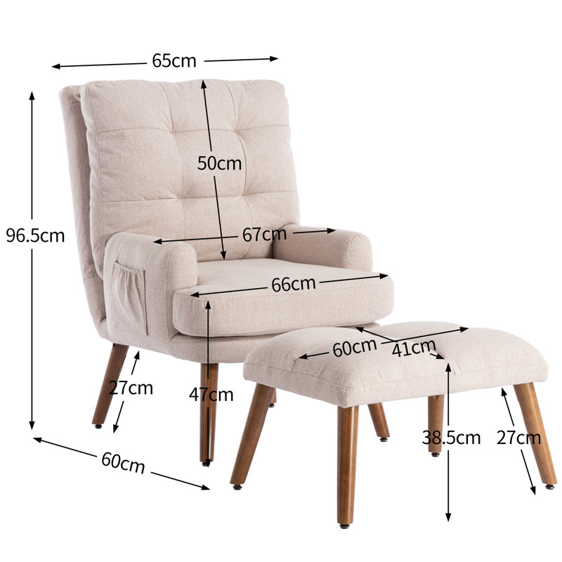 Bruceton Upholstered Chaise Lounge, White