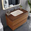 Meuble-lavabo flottant (doit inclure le meuble-lavabo et le lavabo), rangement en bois, petite salle de bain moderne