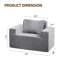 Grand canapé à billes avec coussin pour le salon-1204985793