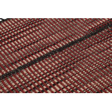 Rug & Kilim’S Accent Kilim, Square Rug With Textural Red, Black & Beige Stripes