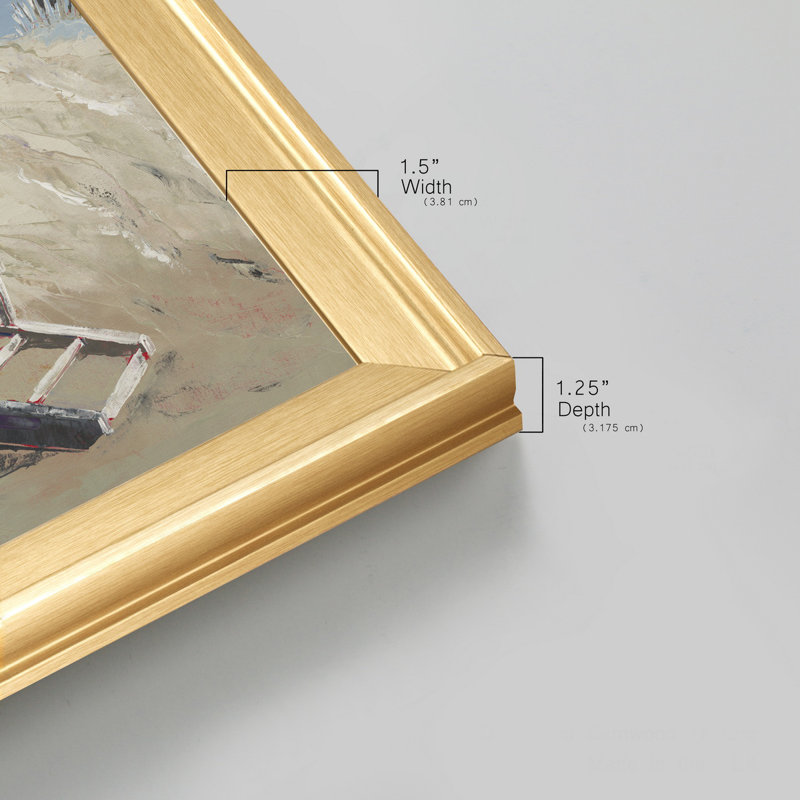 Beach Access - Cadre photo, reproduction d'art sur toile, H 26,5 po x l 26,5 po x P 1,5 po, Cadre en érable