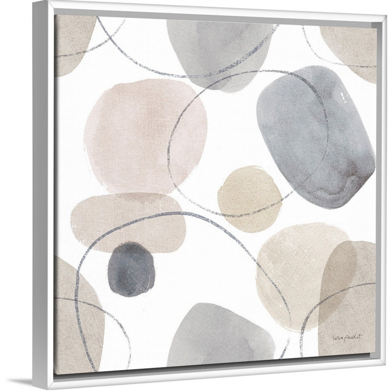 «Think Neutral 14» par Lisa Audit - reproduction d'art, Toile blanche encadrée, H 22 po x l 22 po x P 1,75 po