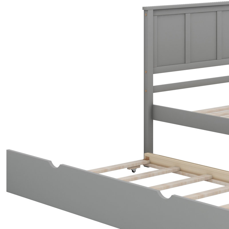 Lit plateforme avec lit gigogne, Grey