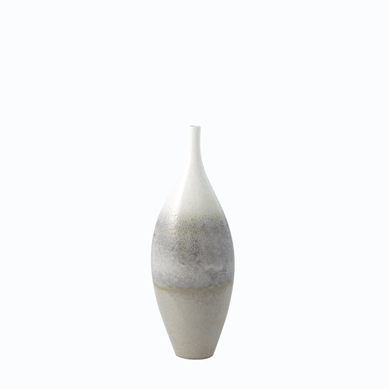 Cream Rises Vase, 15" H x 4" W x 5" D