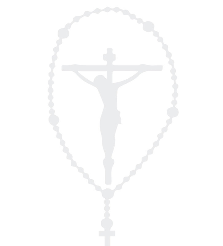 Décalcomanie murale crucifix rosary, H 40 po x l 20 po x P 0,01 po, Blanc