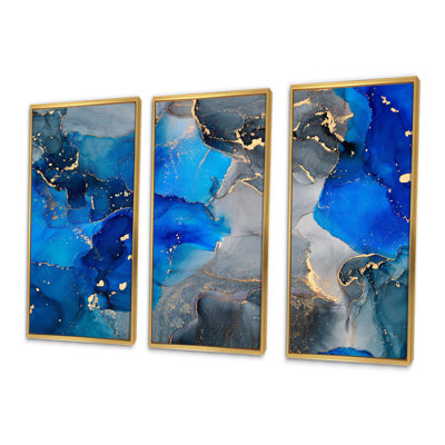 Peinture abstraite de luxe - peinture sur toile 3 pièces