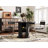 47” Round Dining Table For 4, Wood Farmhouse Kitchen Table For Living Room, Dinner, Chamfered Edge 1.18" Thickness Tabletop-1542690808