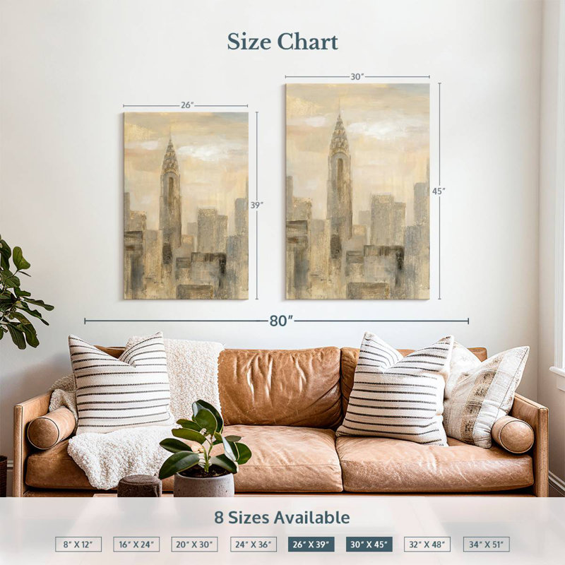 Lilie City Blocks I, 39" H x 26" W
