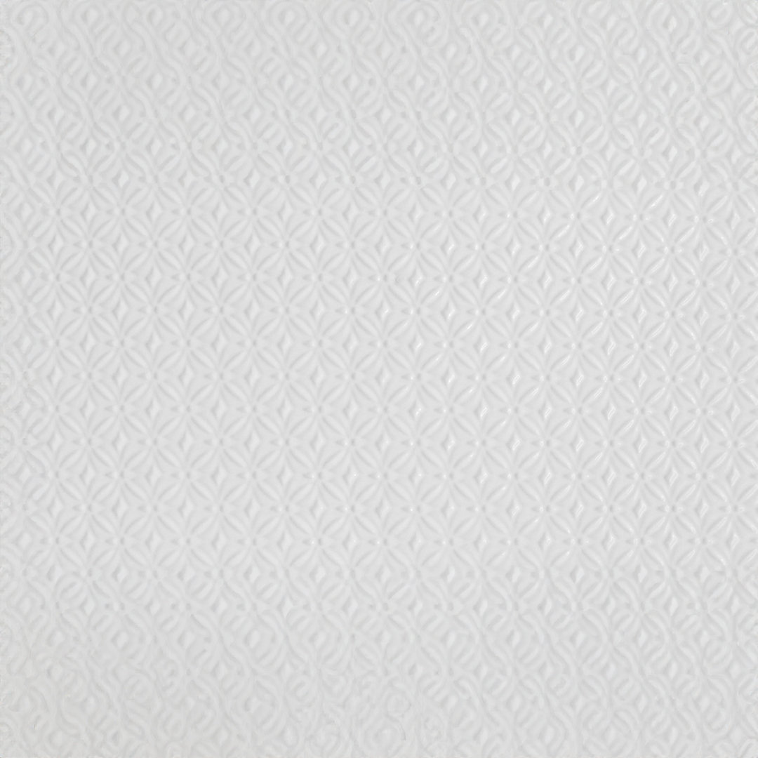 Silom White Etoile 12" x 24" Matte 3D Textured Wall Tile Qube Tiles