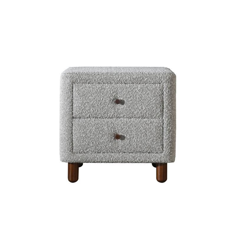 Table de chevet Cleo Grey Boucle (table de chevet uniquement)