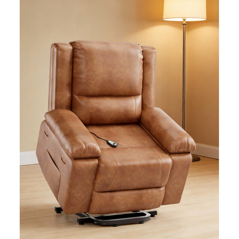 Fauteuil inclinable électrique avec massage et chaleur, Brun
