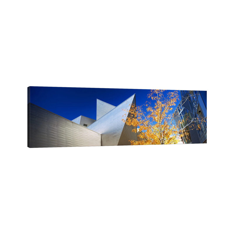 Low Angle View Of Skyscrapers, Downtown Denver, Denver, Colourado, USA by Panoramic Images - Wrapped Canvas Panoramic Print
