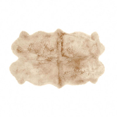 Jeté en peau de mouton naturelle Octo 8 peaux | 6 pi x 6 pi