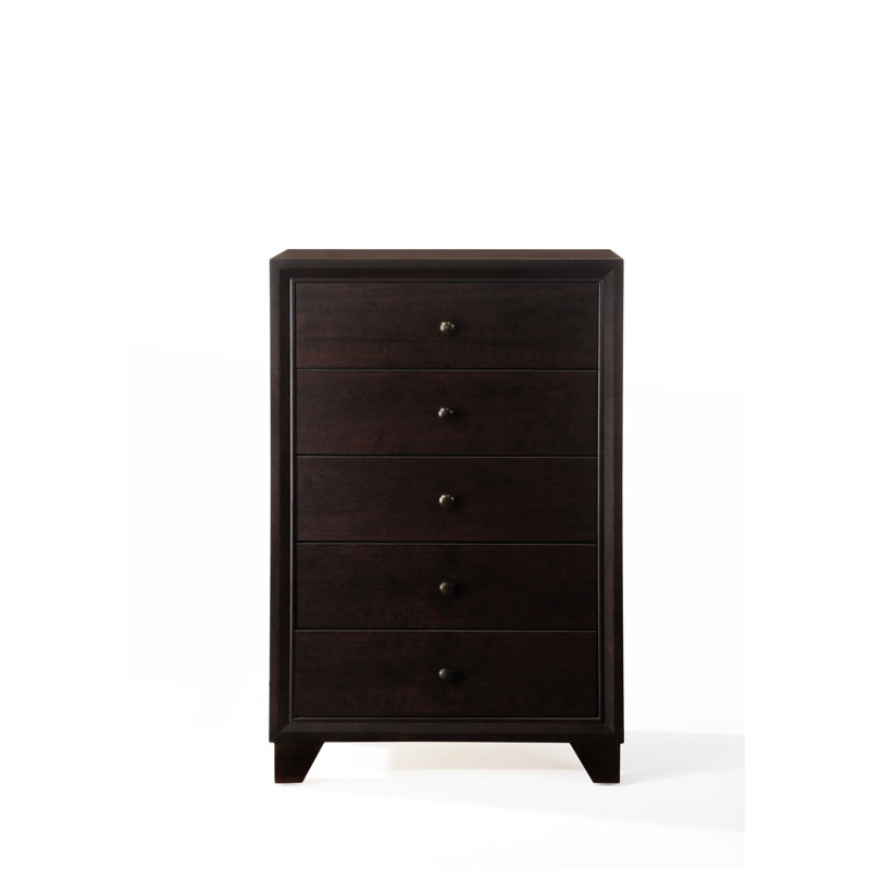 Commode 5 tiroirs Niraj, Noir