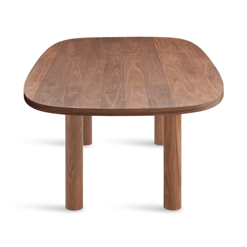 Good Times Oval Solid Wood Dining Table, Walnut, 45" W x 100" L