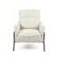 Chaises d'appoint modernes, structure en métal gris, fauteuil de lecture compact