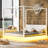 Wood Led Canopy Bed ,Canopy Platform Bed With Support Slats